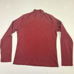 Jones New York Sport Petite Medium Burgundy Mock Neck Long Sleeve Top
